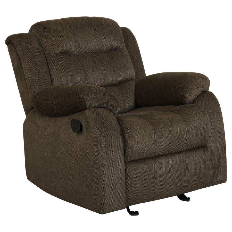 Rodman Brown Glider Recliner - furniture place usa