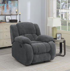 Weissman Grey Glider Recliner - furniture place usa