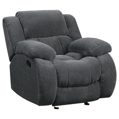 Weissman Grey Glider Recliner - furniture place usa