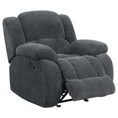 Weissman Grey Glider Recliner - furniture place usa