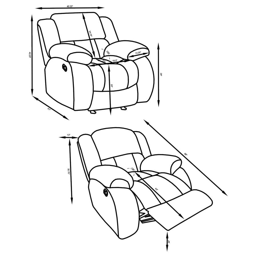 Weissman Grey Glider Recliner - furniture place usa