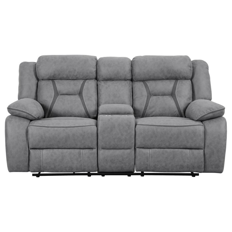 Higgins Grey 3 Pc Motion Sofa Set - furniture place usa