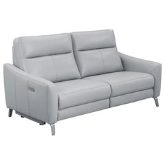 Derek Grey 2 Pc Power Sofa Set - furniture place usa