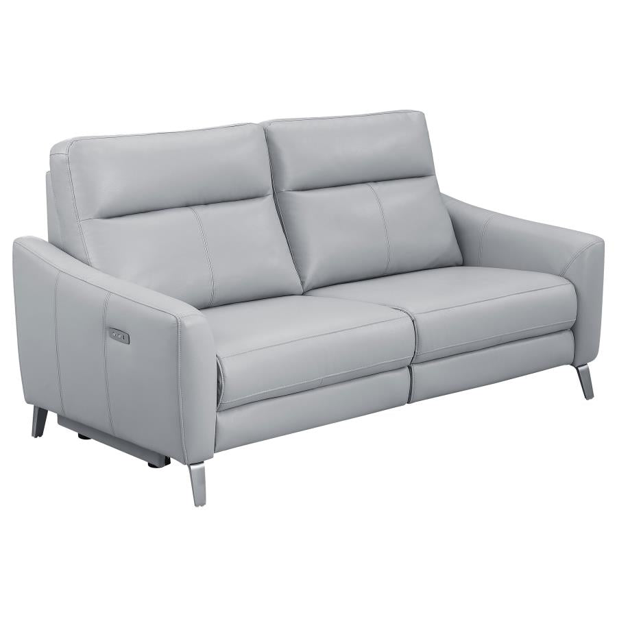 Derek Grey 3 Pc Power Sofa Set - furniture place usa