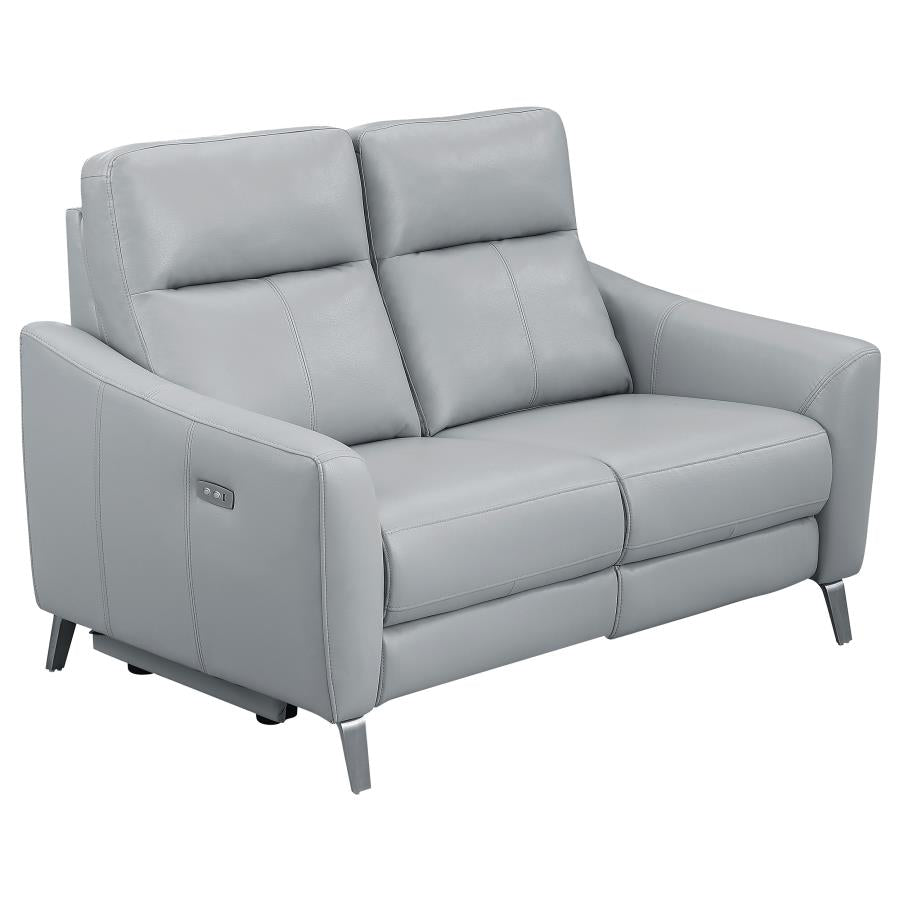 Derek Grey 3 Pc Power Sofa Set - furniture place usa