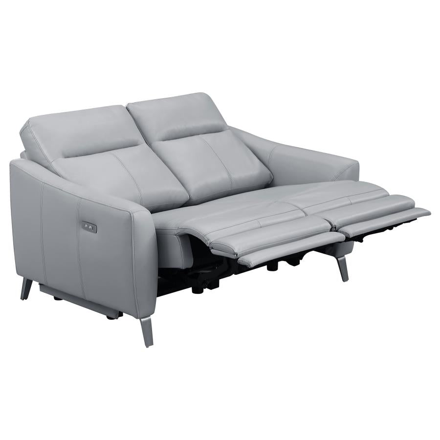 Derek Grey 3 Pc Power Sofa Set - furniture place usa