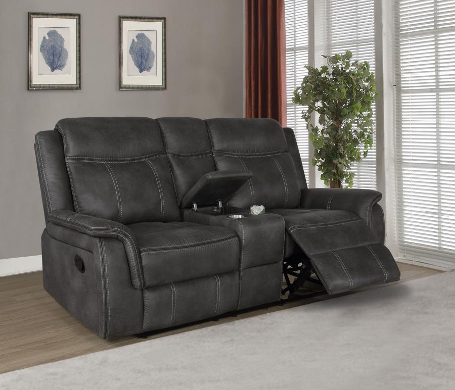 Lawrence Black 2 Pc Motion Sofa Set - furniture place usa