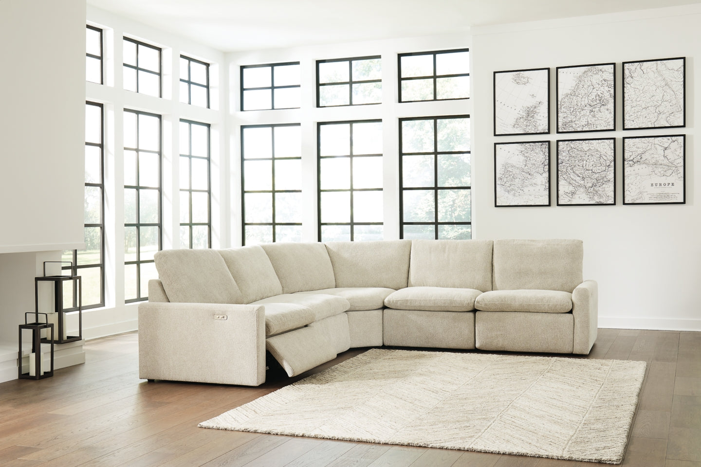 Hartsdale 5-Piece Reclining Sectional - furniture place usa