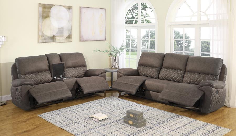 Variel Brown 6 Pc Motion Sectional - furniture place usa