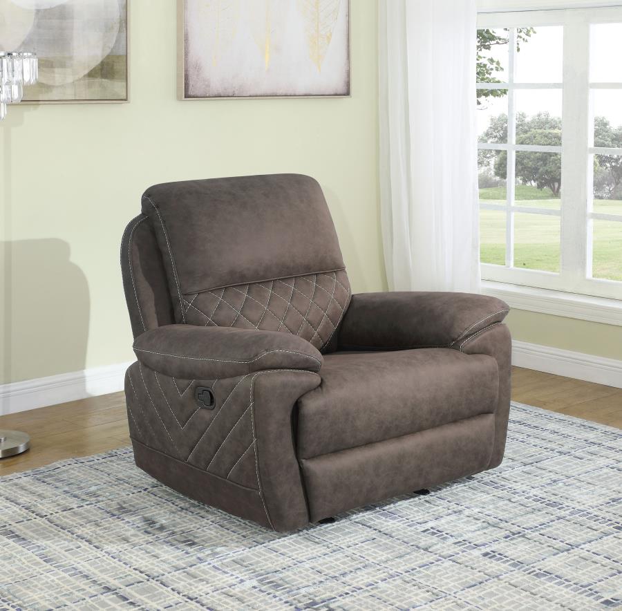 Variel Brown Glider Recliner - furniture place usa