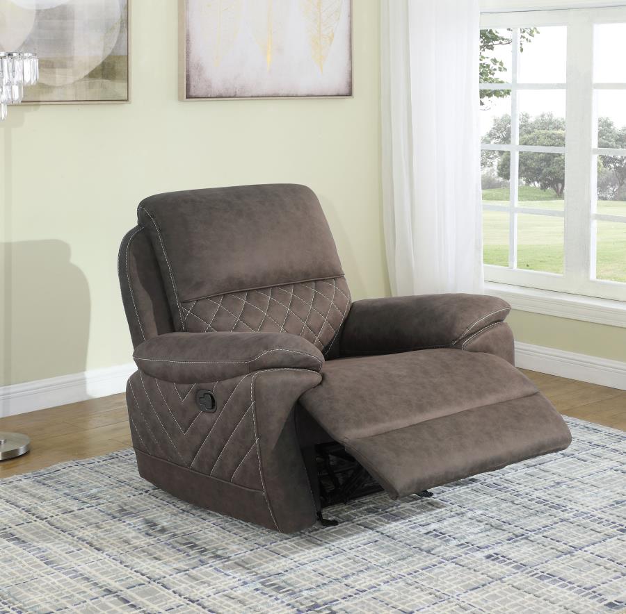 Variel Brown Glider Recliner - furniture place usa