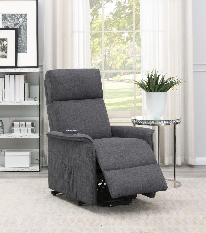 Herrera Grey Power Lift Massage Chair - furniture place usa