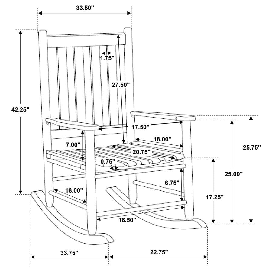 Annie White Rocking Chair - furniture place usa