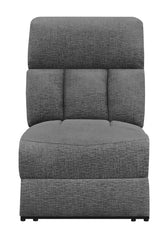 Bahrain Grey Armless Power Recliner - furniture place usa