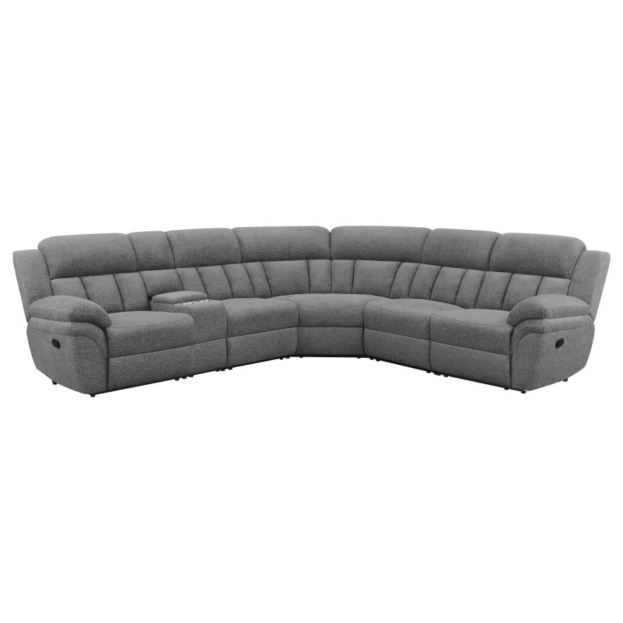 Bahrain Grey 6 Pc Motion Sectional - furniture place usa