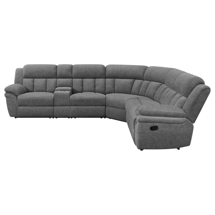 Bahrain Grey 6 Pc Motion Sectional - furniture place usa