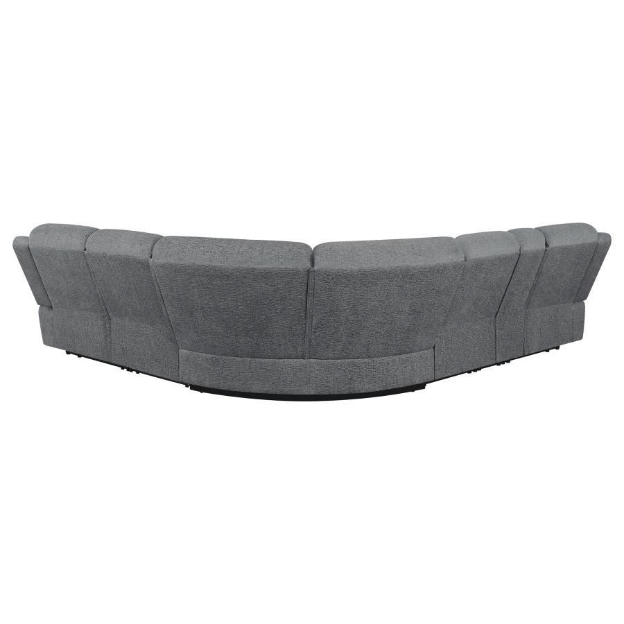 Bahrain Grey 6 Pc Motion Sectional - furniture place usa