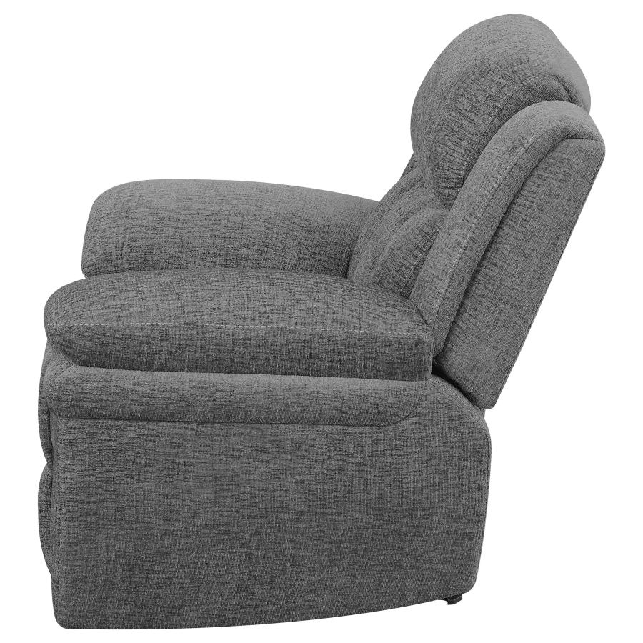 Bahrain Grey Power Glider Recliner - furniture place usa