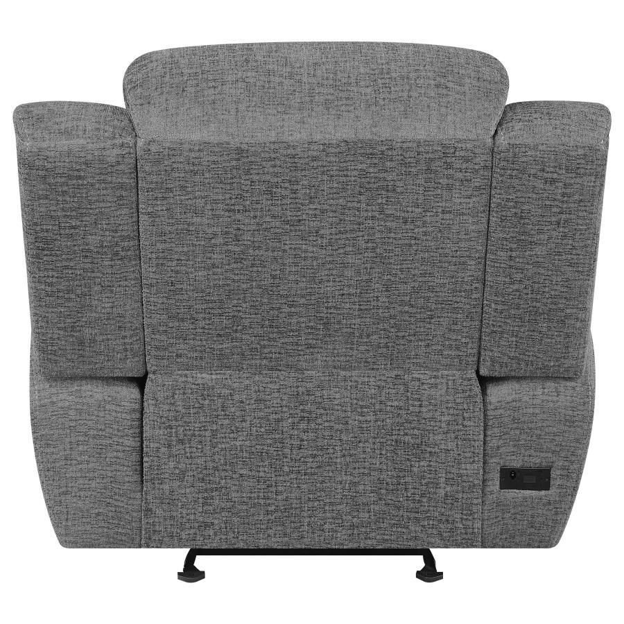 Bahrain Grey Power Glider Recliner - furniture place usa