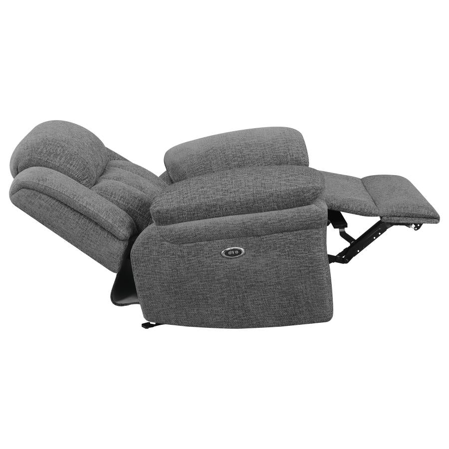 Bahrain Grey Power Glider Recliner - furniture place usa