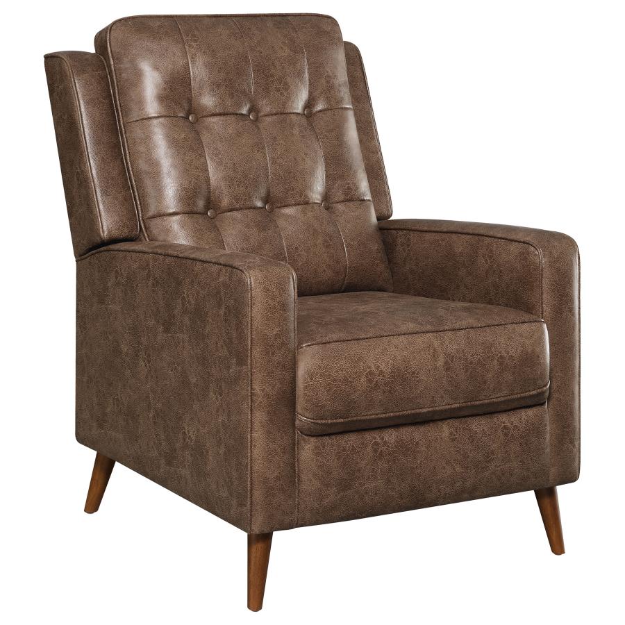 Davidson Brown Push Back Recliner - furniture place usa