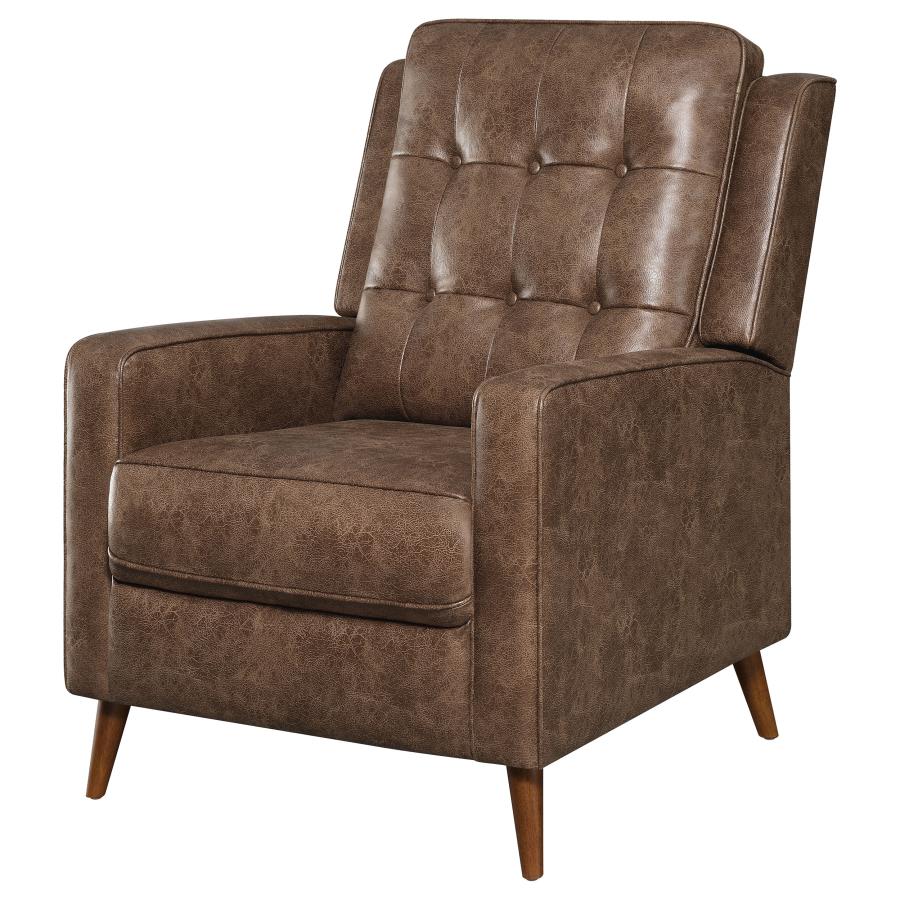 Davidson Brown Push Back Recliner - furniture place usa