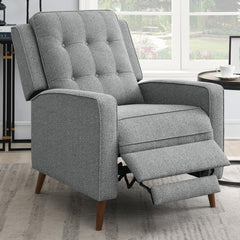 Davidson Grey Push Back Recliner - furniture place usa