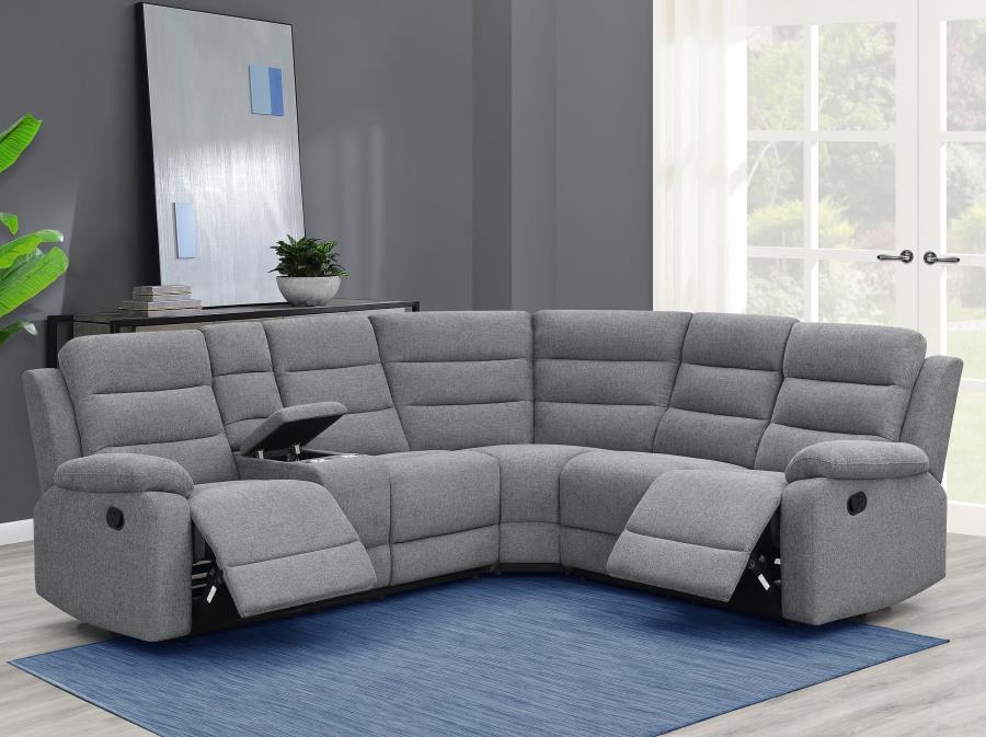 David Grey 3 Pc Motion Sectional - furniture place usa