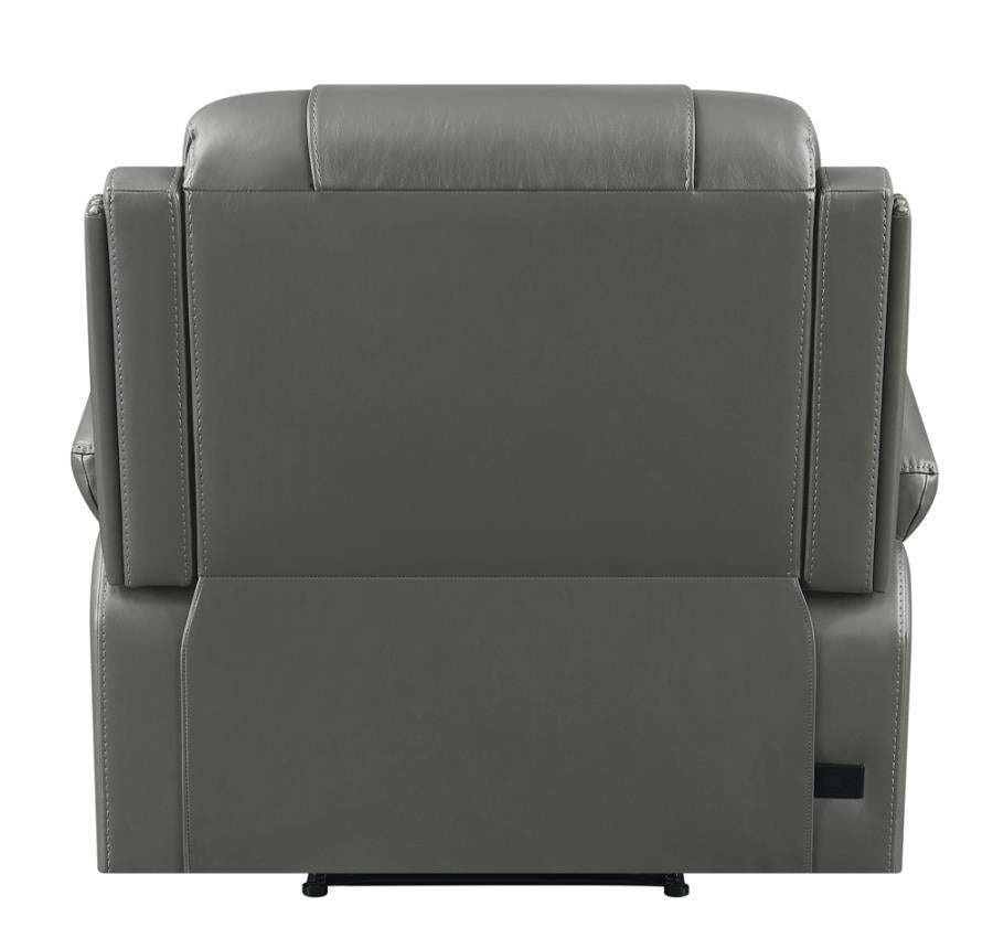 Flamenco Grey Power Recliner - furniture place usa