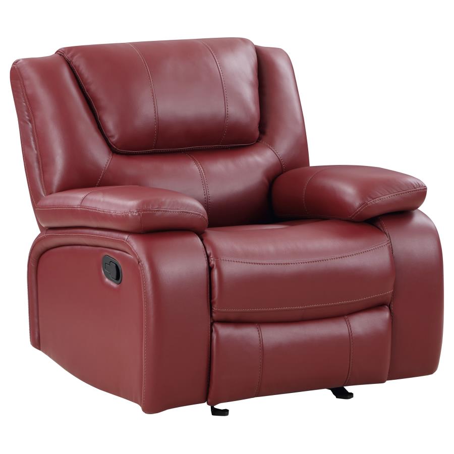 Camila Red Glider Recliner - furniture place usa