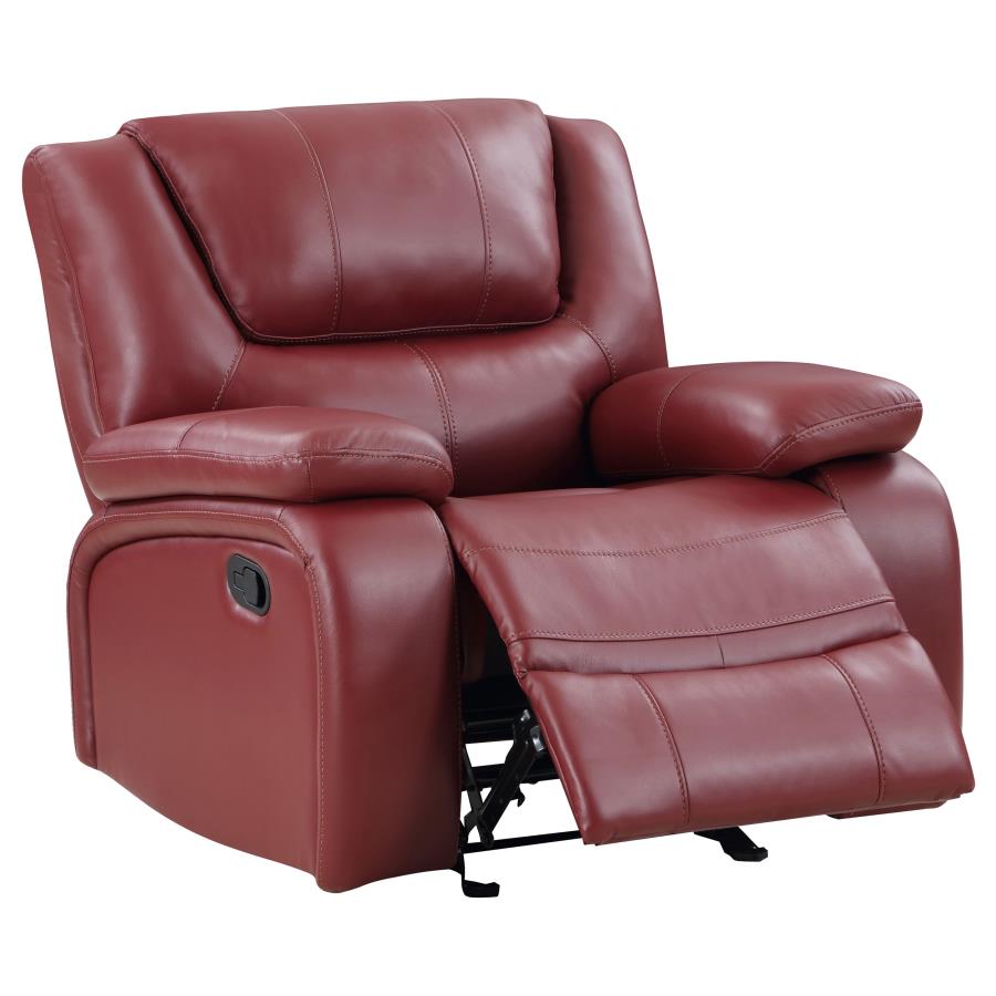 Camila Red Glider Recliner - furniture place usa