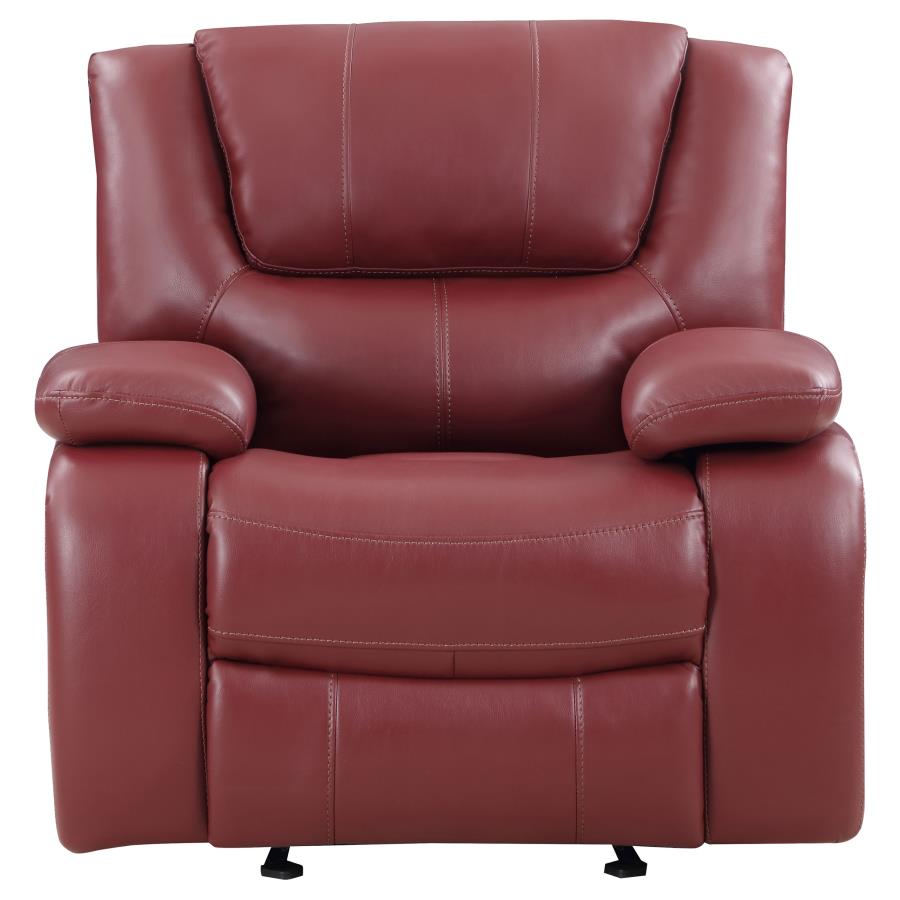 Camila Red Glider Recliner - furniture place usa