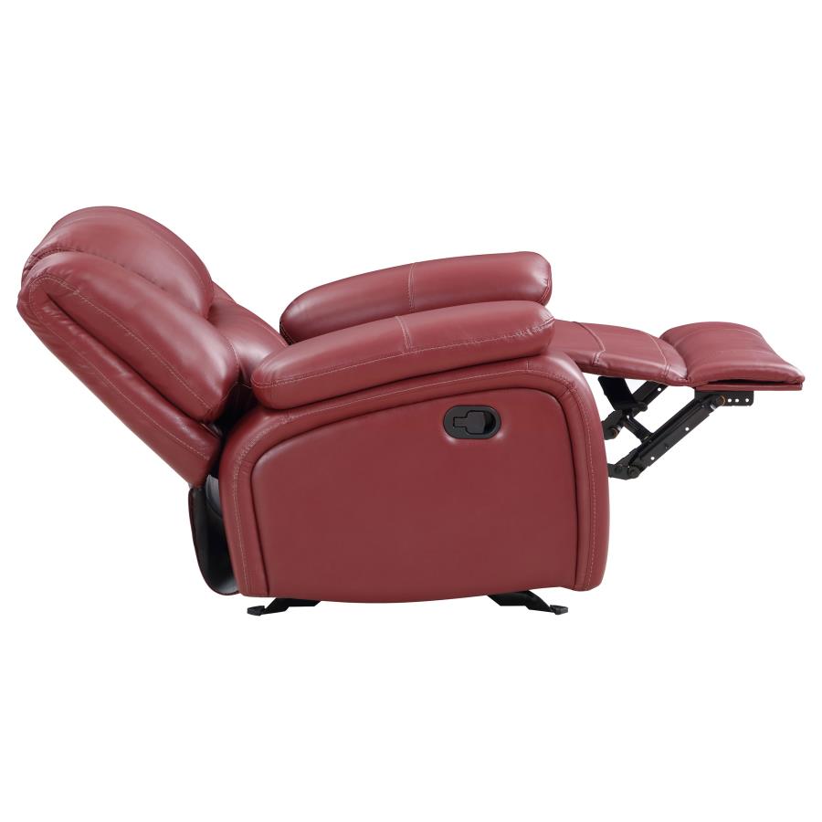 Camila Red Glider Recliner - furniture place usa