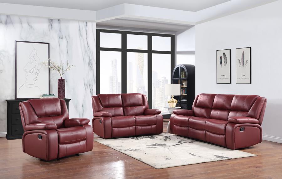 Camila Red Glider Recliner - furniture place usa