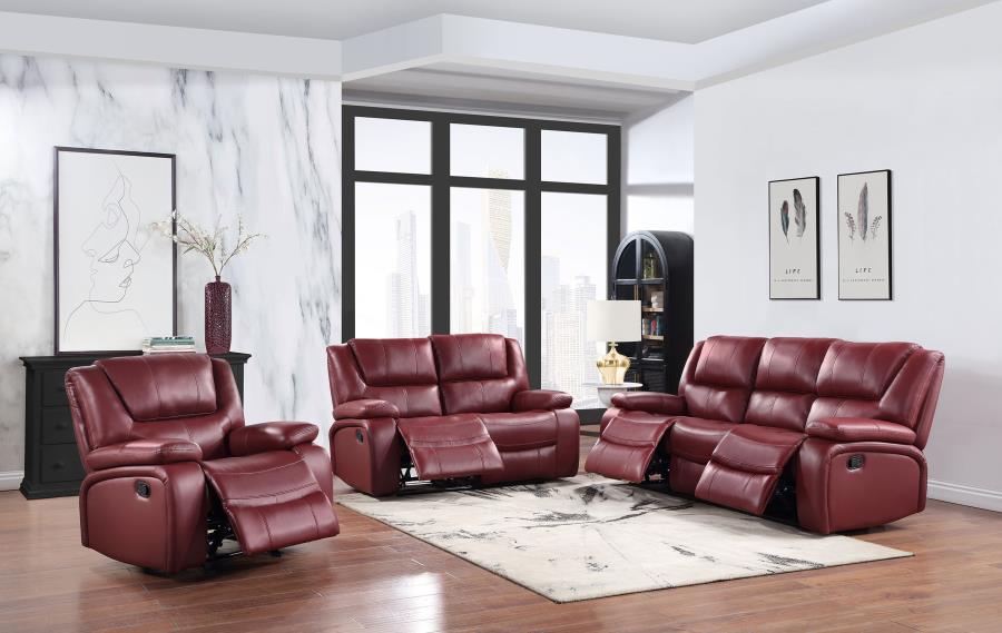 Camila Red Glider Recliner - furniture place usa