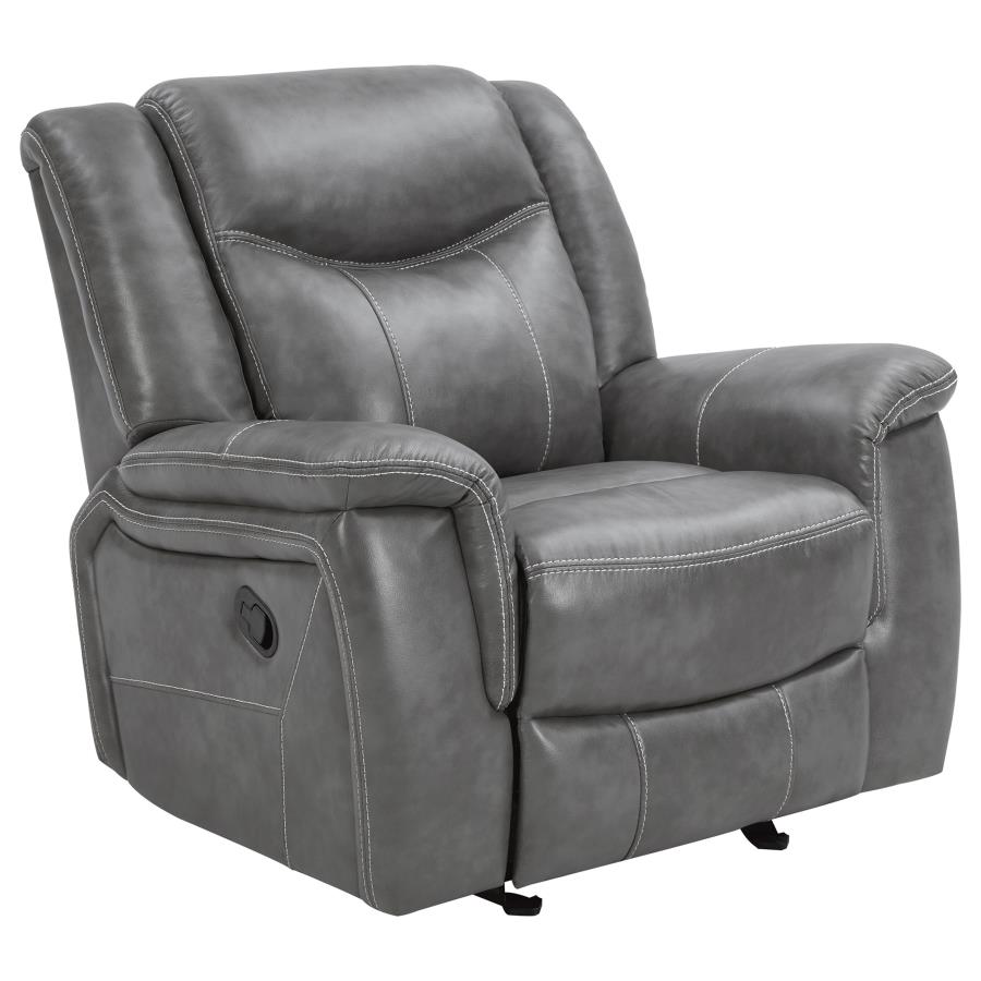 Conrad Grey Glider Recliner - furniture place usa