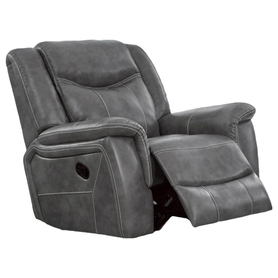 Conrad Grey Glider Recliner - furniture place usa