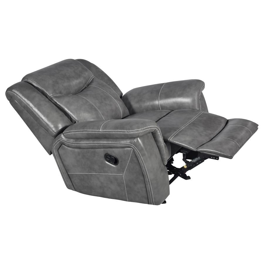 Conrad Grey Glider Recliner - furniture place usa