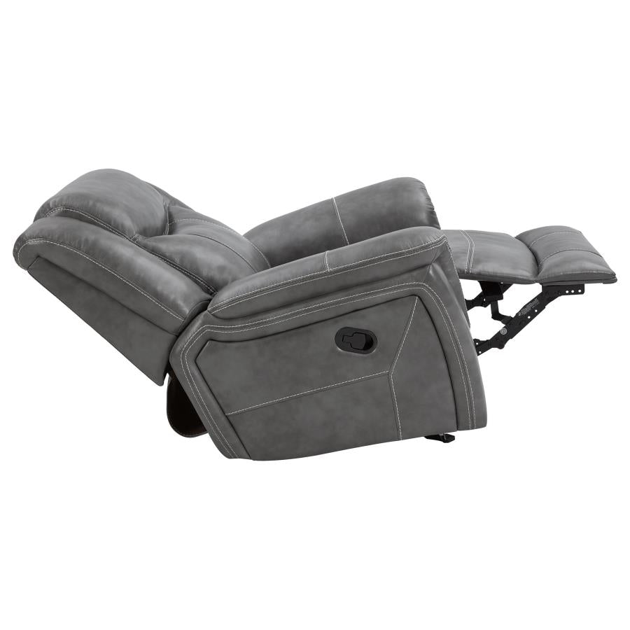 Conrad Grey Glider Recliner - furniture place usa