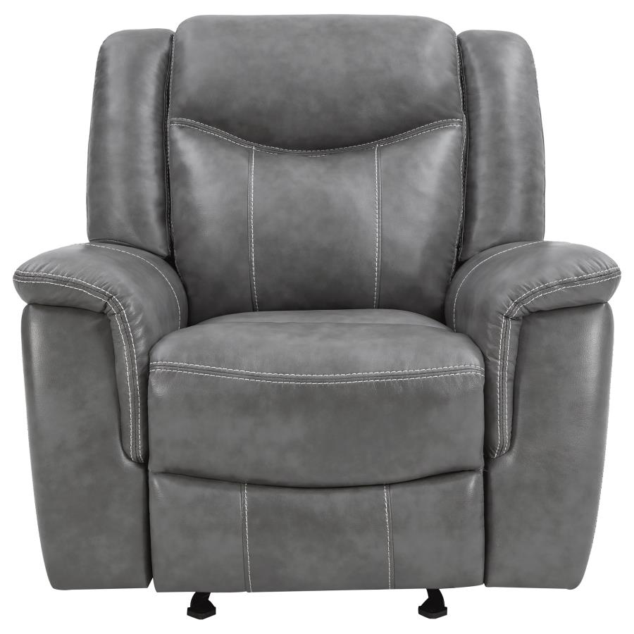 Conrad Grey Glider Recliner - furniture place usa