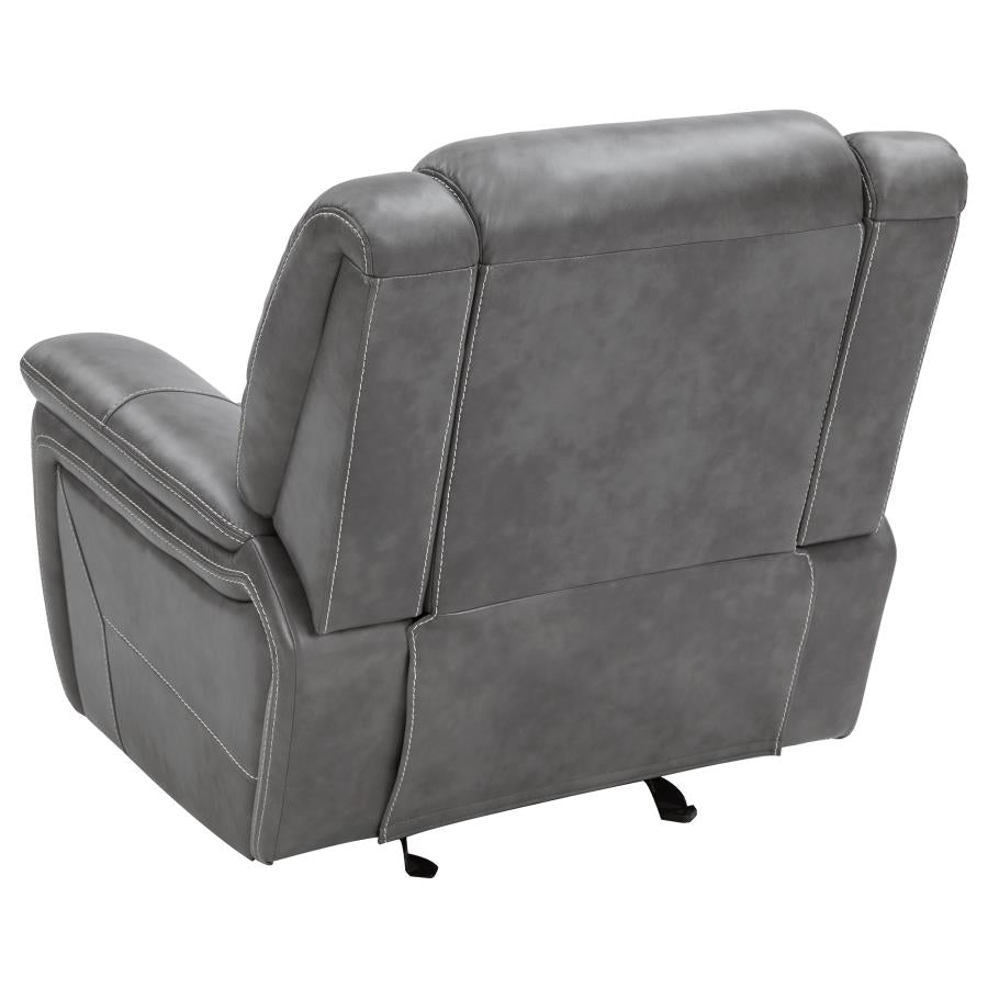 Conrad Grey Glider Recliner - furniture place usa