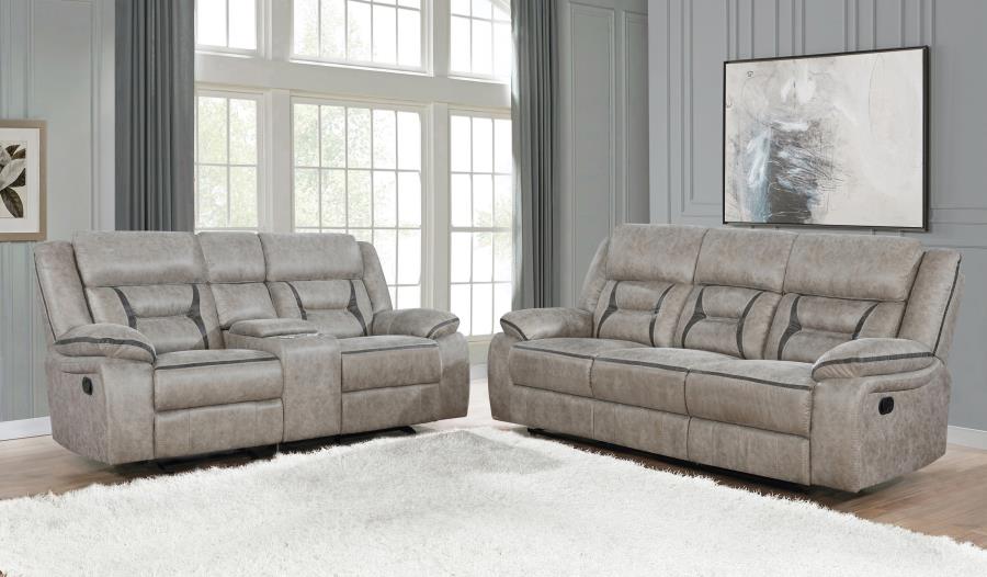 Greer Beige 2 Pc Motion Sofa Set - furniture place usa