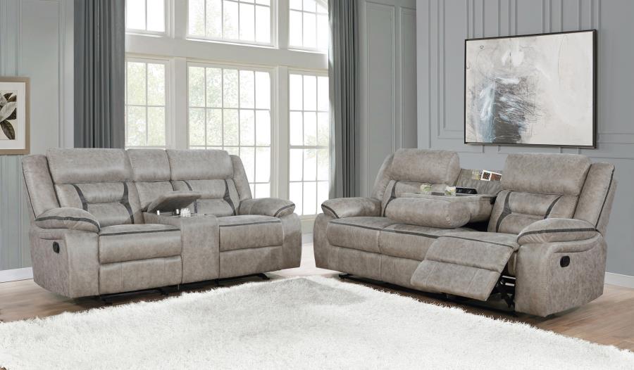 Greer Beige 2 Pc Motion Sofa Set - furniture place usa