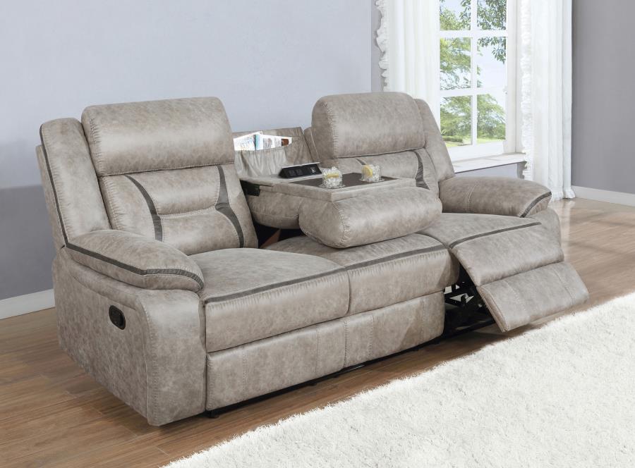 Greer Beige 2 Pc Motion Sofa Set - furniture place usa