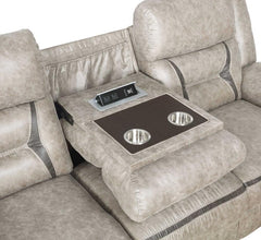 Greer Beige Motion Sofa - furniture place usa