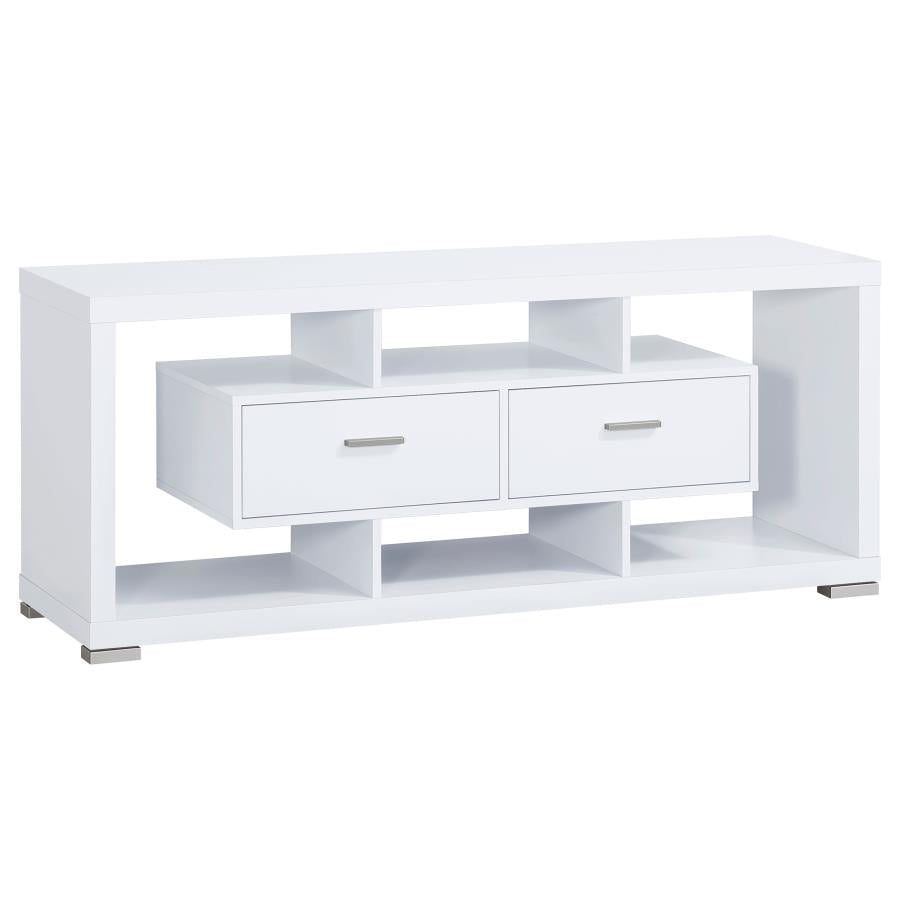 Darien White 59" Tv Stand - furniture place usa