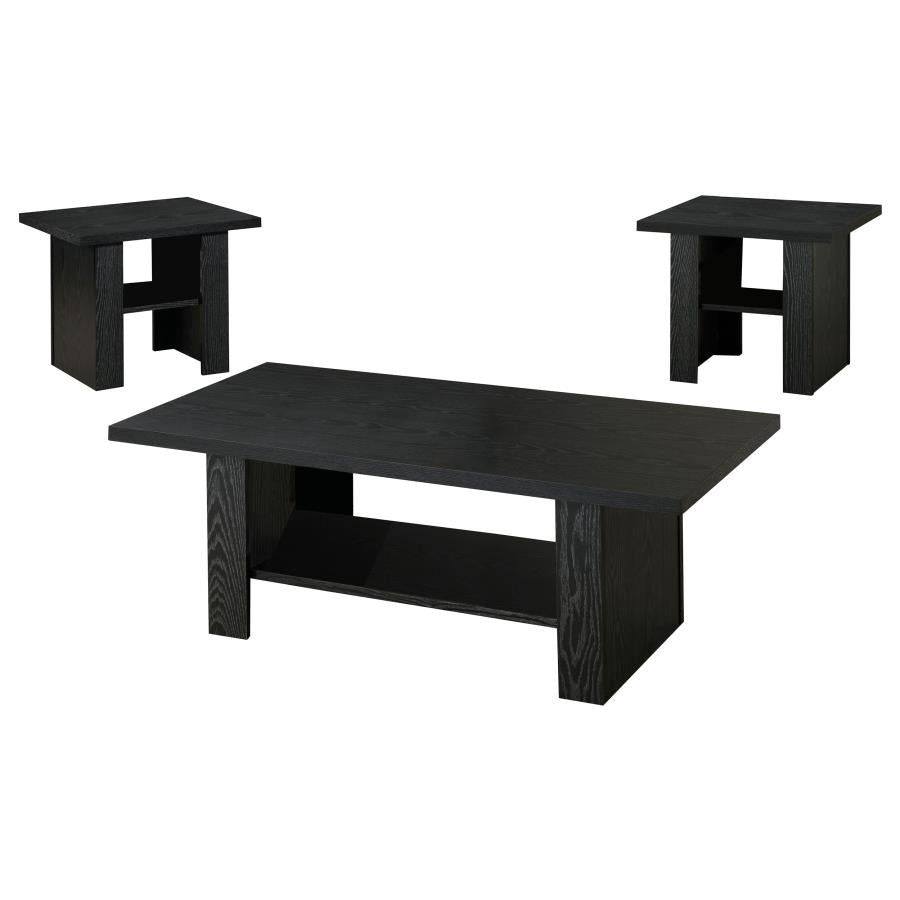 Rodez Black 3 Pc Coffee Table Set - furniture place usa