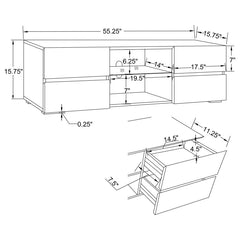 Galvin White 55" Tv Stand - furniture place usa