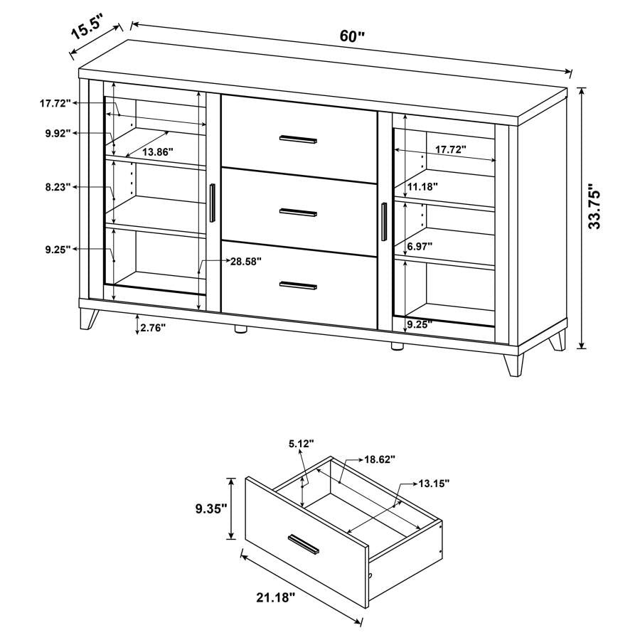 Lewes Brown 60" Tv Stand - furniture place usa