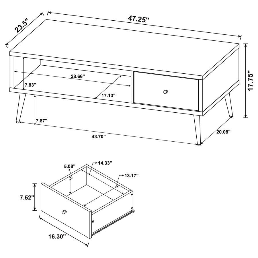 Welsh Brown Coffee Table - furniture place usa